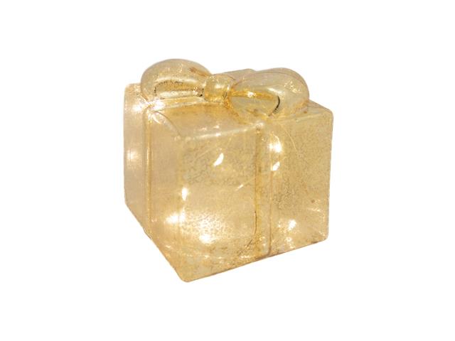 4.75" LED GLASS GIFT BOX (GOLD)